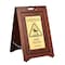 Alpine Industries 2-Sided Brass Plated Wet Floor Sign 499-BRA - alternate 6